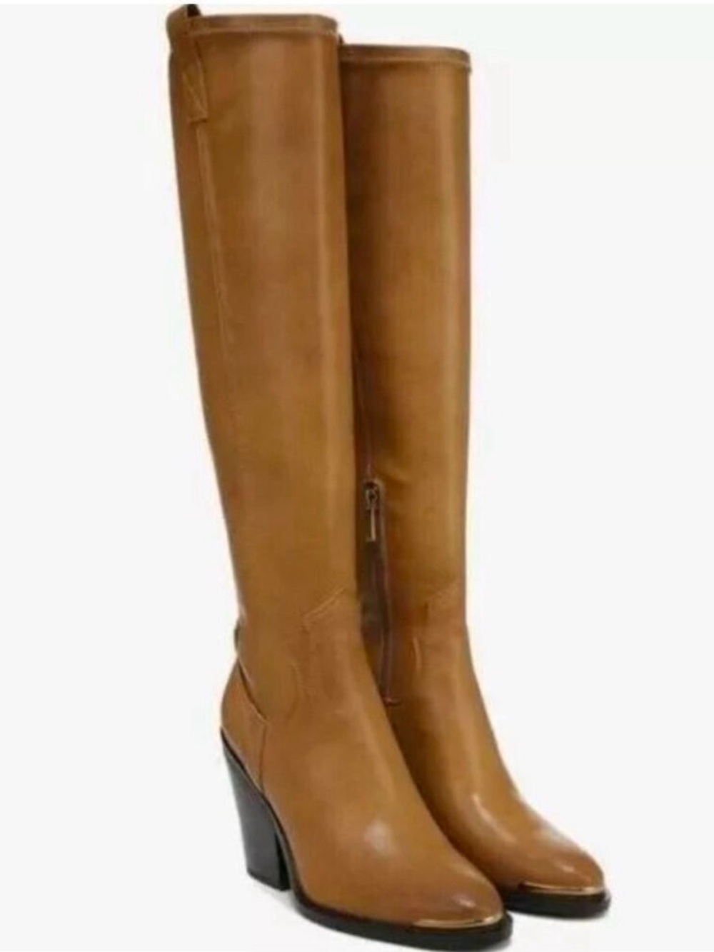 NWT Vince Camuto Glenice Tall Tan Leather Over-the-Knee Boots